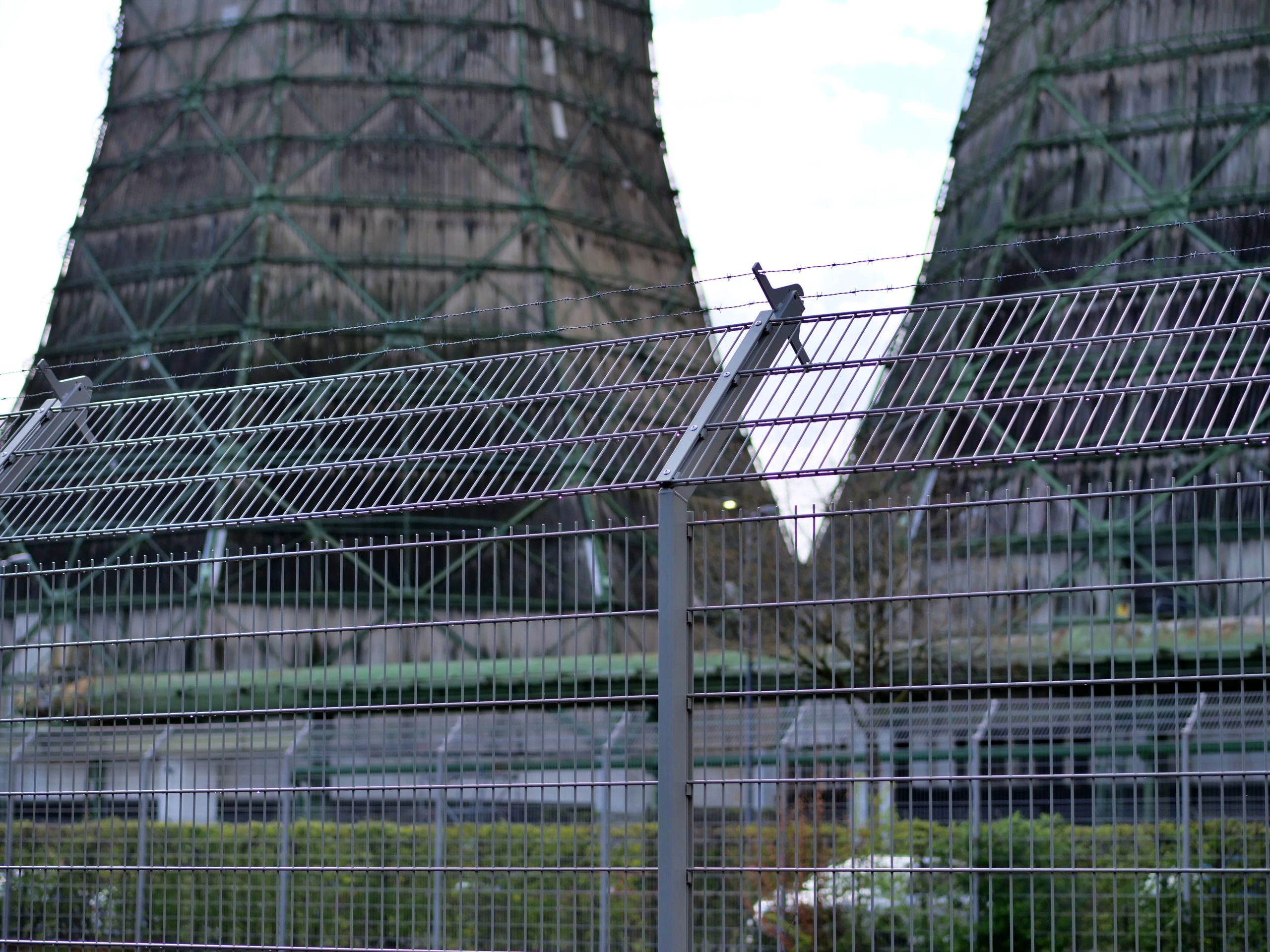 Metal security fence detail