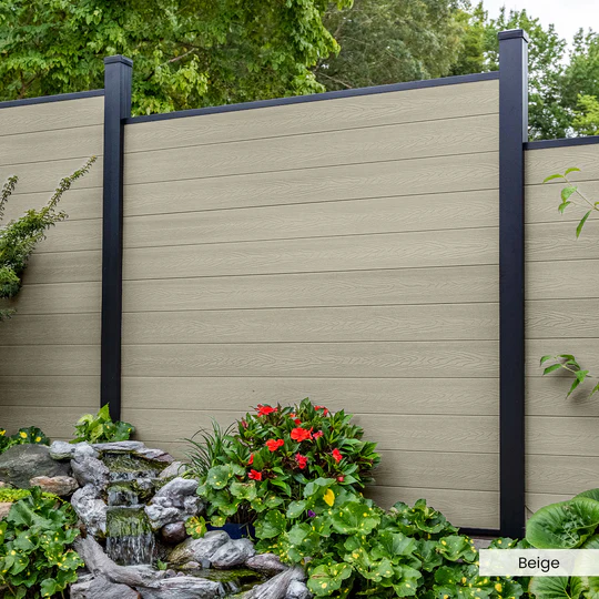 Composite fence with clean modern lines